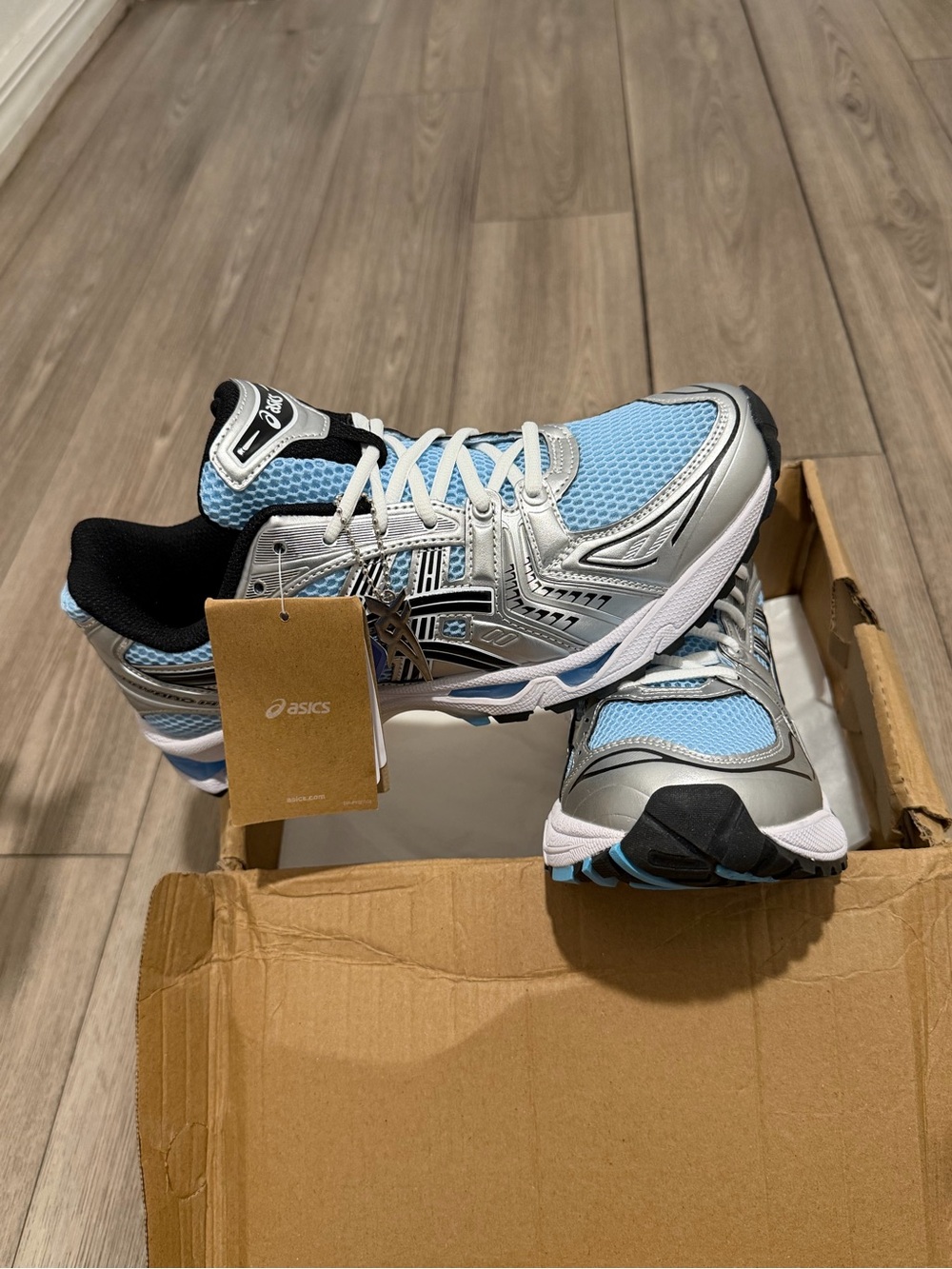 ASICS Gel-1130 Silver Light Blue White Black Sneakers – Brand new✅